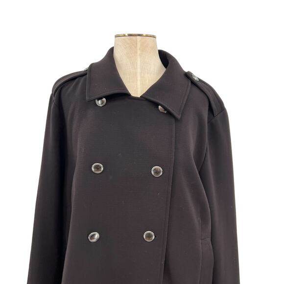 Universal Standard Nadia Military Jacket Crepe Jersey Black Plus Size 18‎ 20 - Picture 4 of 13